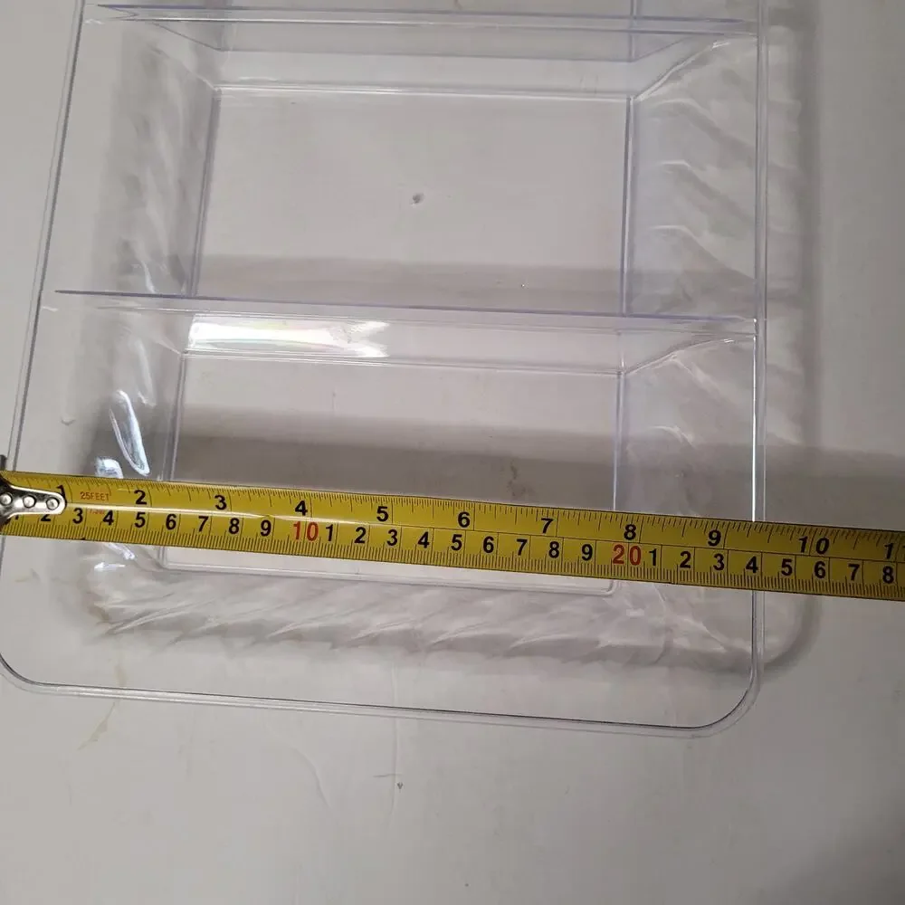 Versatile Clear Plastic 3-Section Serving Dish Tray